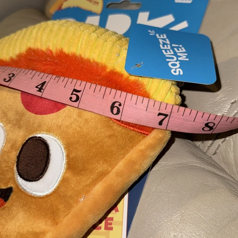 BARK Signore Pizza Face Plush Dog Toy, crinkle and squeak, multiple textures NEW